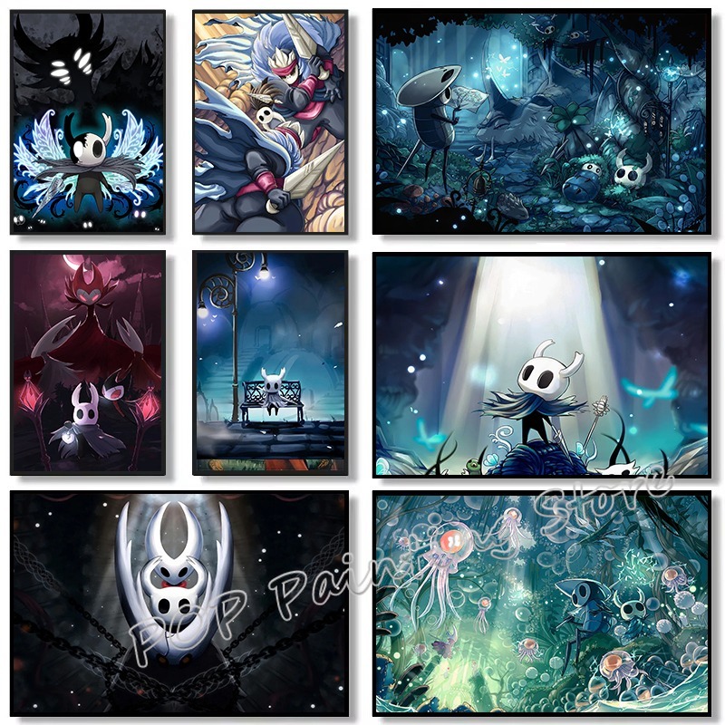Retro Knight Gaming - Hollow Knight Video Game Poster Retro