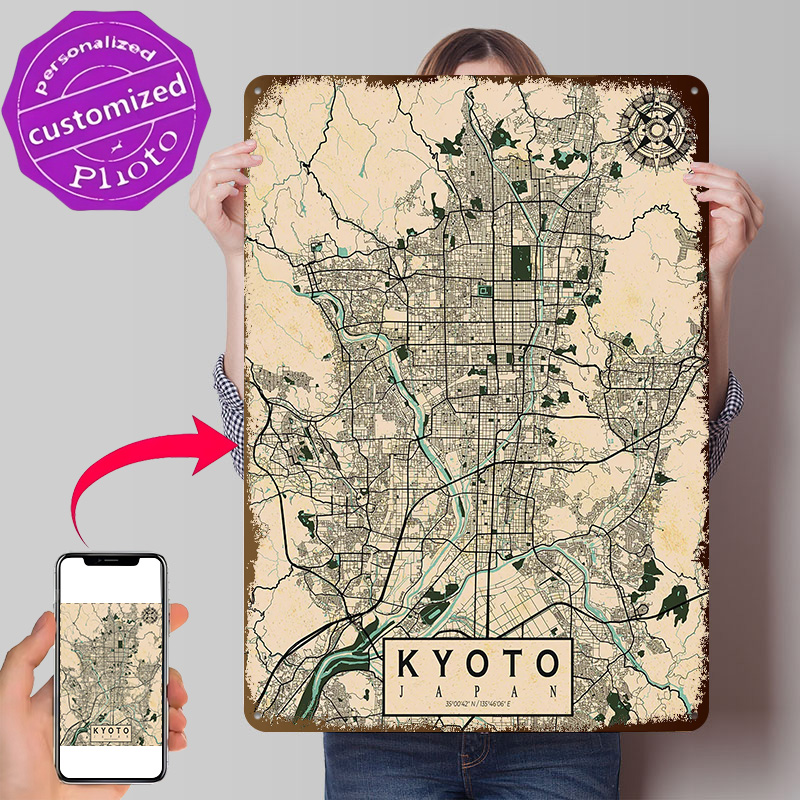 Kyoto City Map Japan Vintage P - Retro Gaming Japan review and price