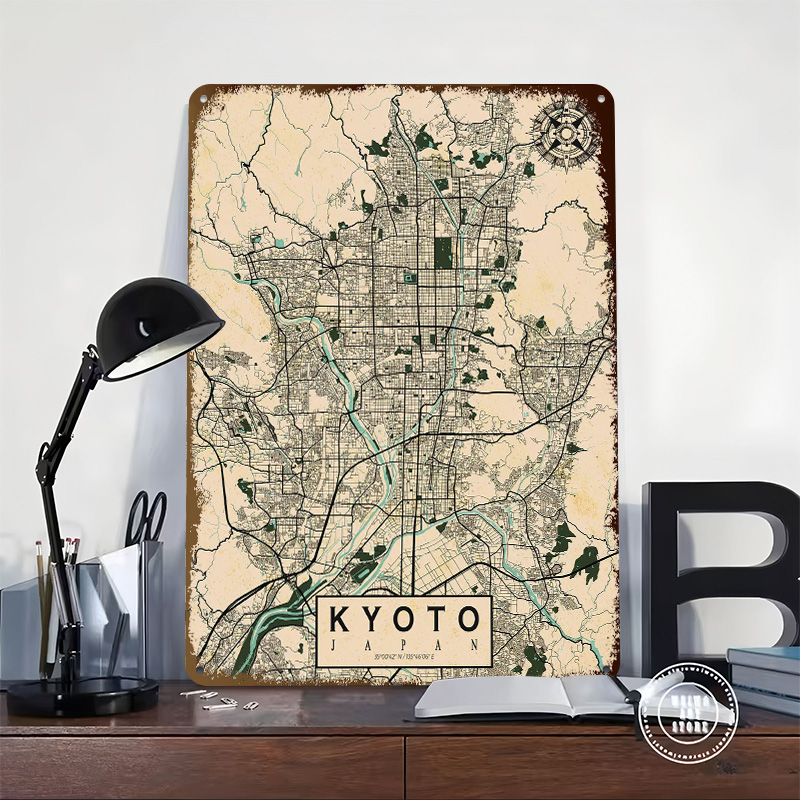 Kyoto City Map Japan Vintage P - Retro Gaming Japan review and price