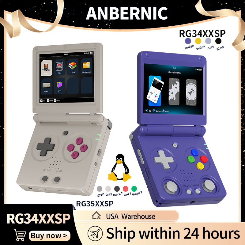 Anbernic RG34XXSP RG35XXSP Fli - Retro Gaming Design review and price