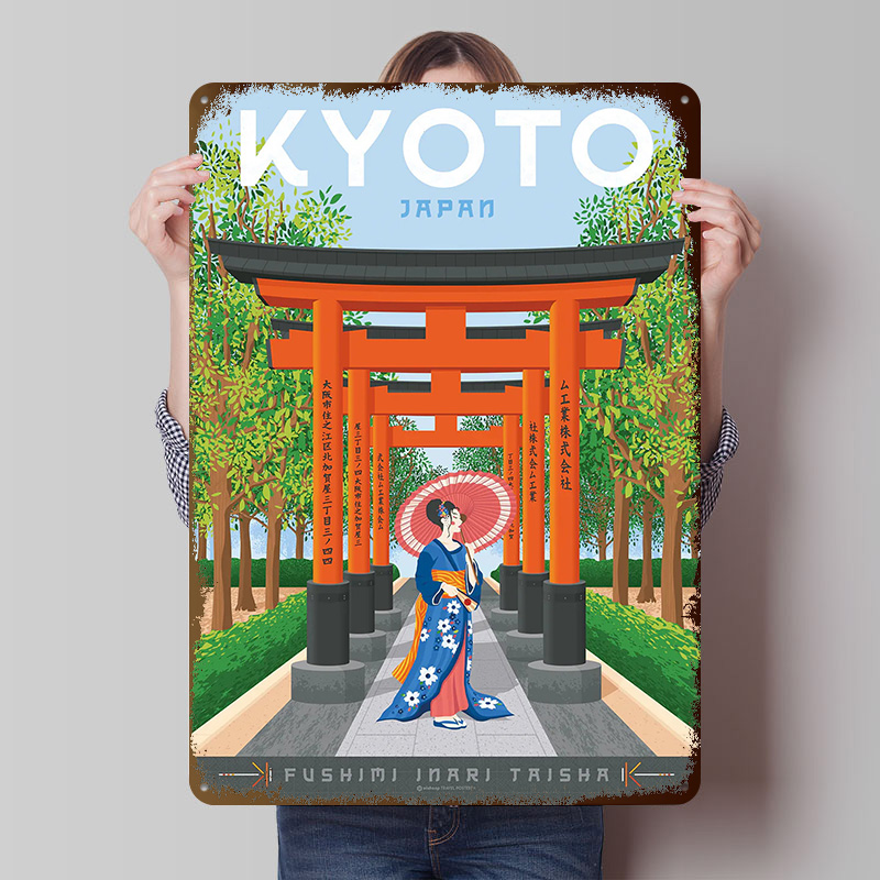 Kyoto Japan Travel Poster Cust - Retro Gaming Japan review and price