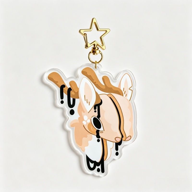 Dripping Gore Deer Acrylic Key - Retro Gaming Keychain review and price