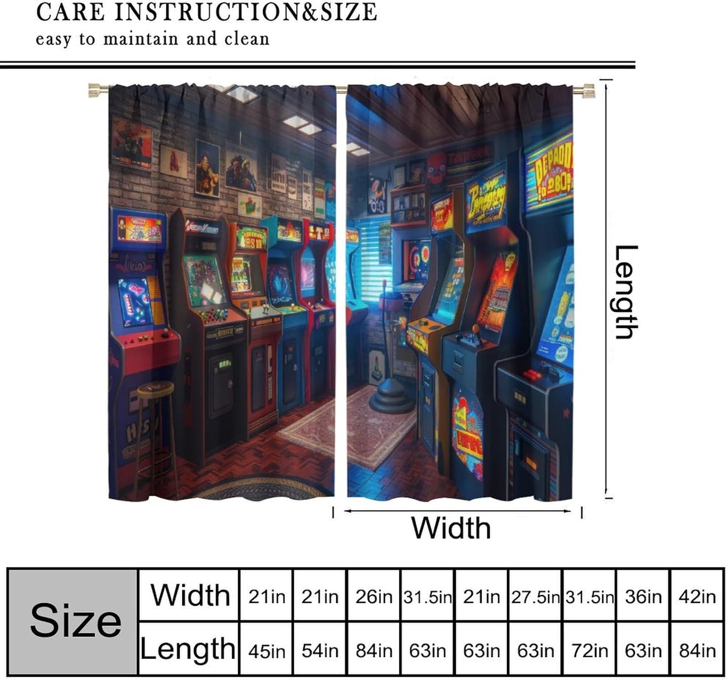 90s Arcade Blackout Curtains G - Retro Gaming Youtube review and price