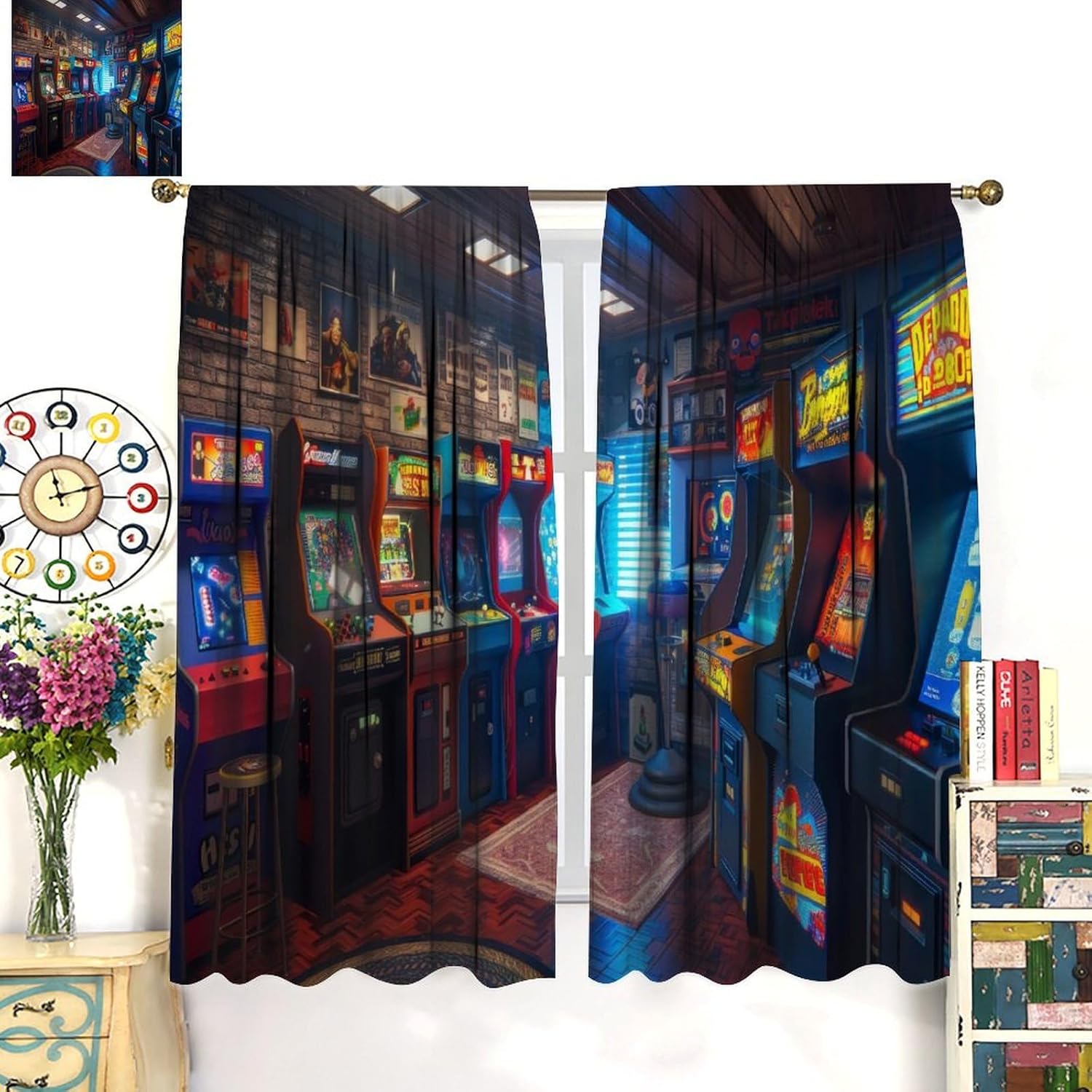 90s Arcade Blackout Curtains G - Retro Gaming Youtube review and price