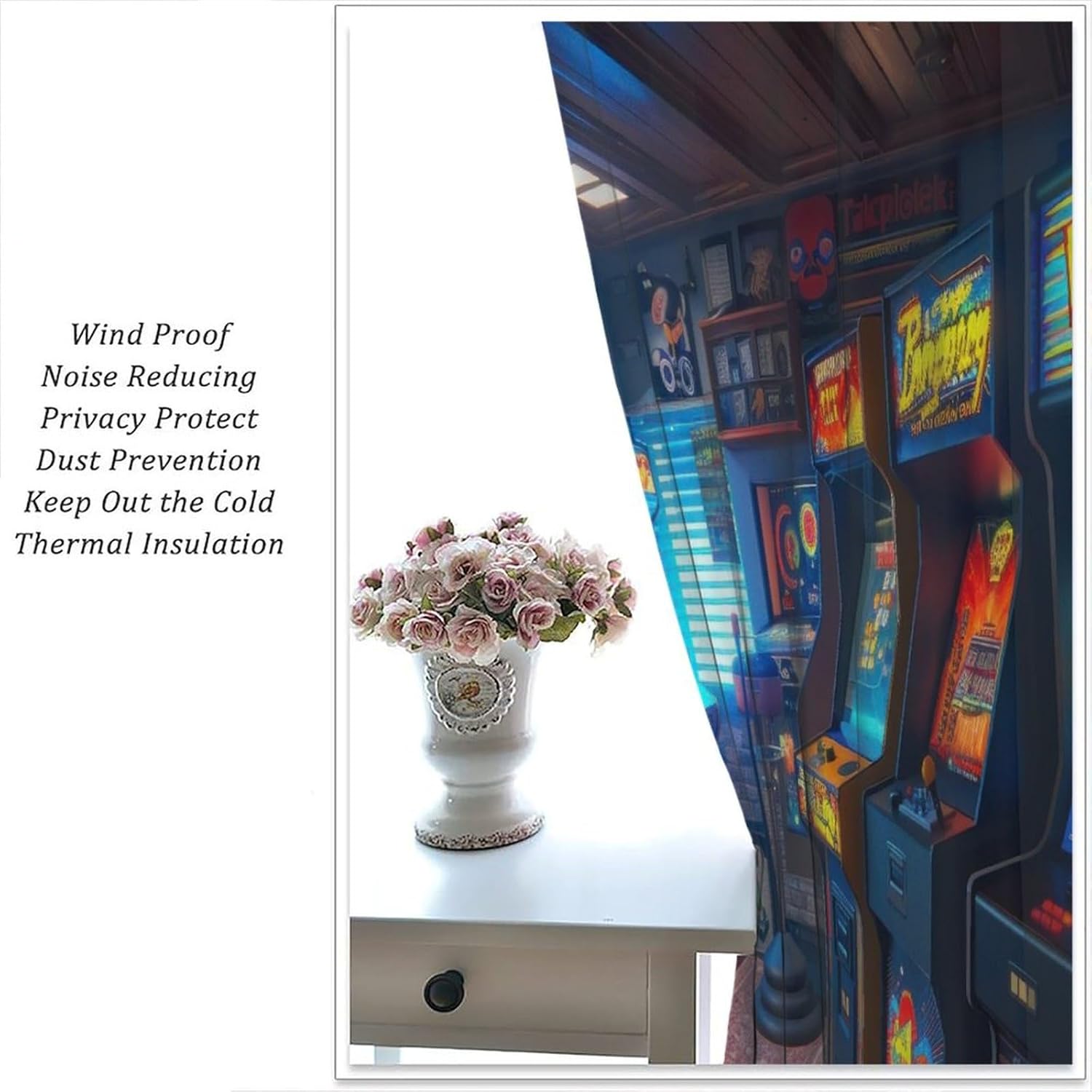 90s Arcade Blackout Curtains G - Retro Gaming Youtube review and price