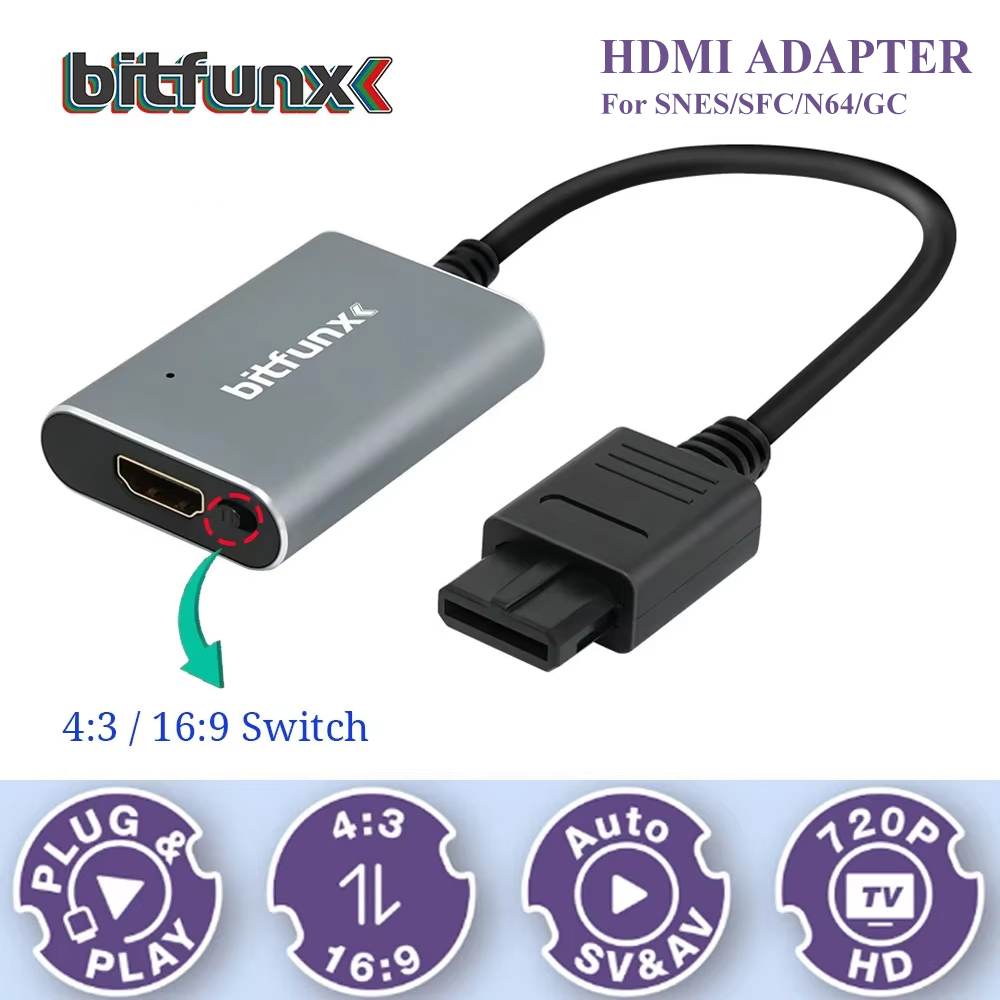 Bitfunx 720P Svideo / AV To HD - Retro Gaming Design review and price