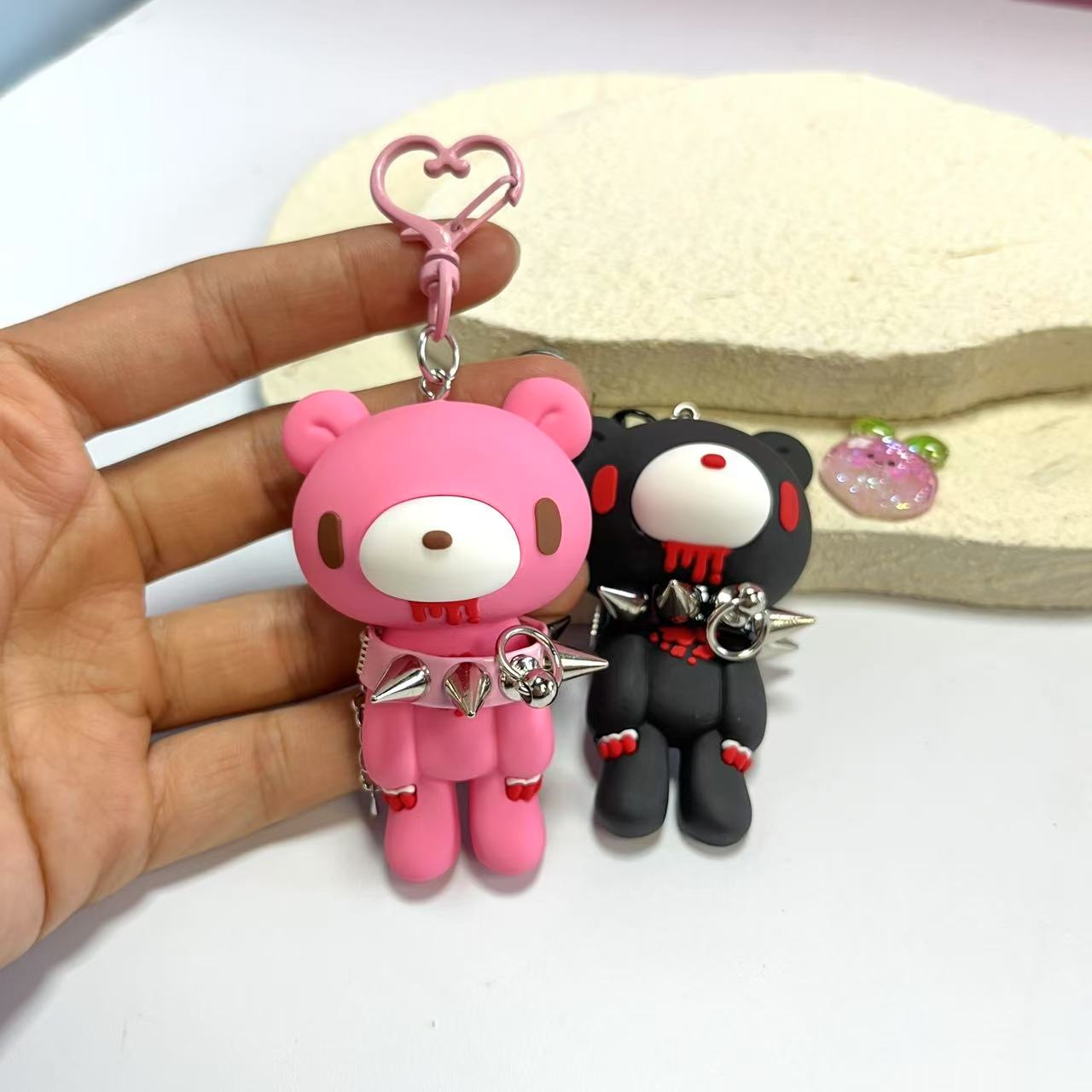 Demon Bear Keychains:Cute Punk - Retro Gaming Keychain review and price