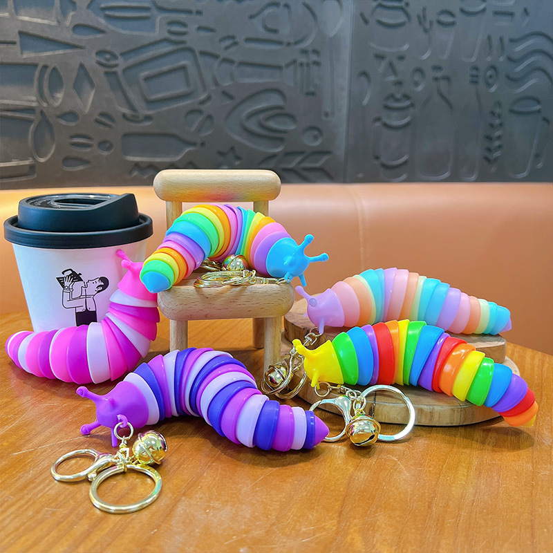 Cute Fidget Slug Keychain Toys - Retro Gaming Keychain review and price