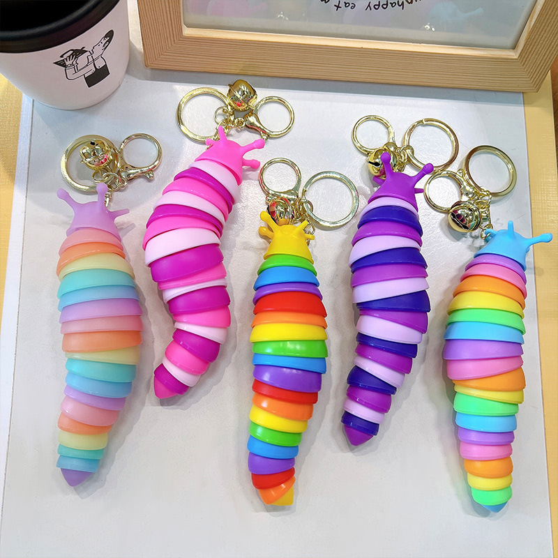 Cute Fidget Slug Keychain Toys - Retro Gaming Keychain review and price