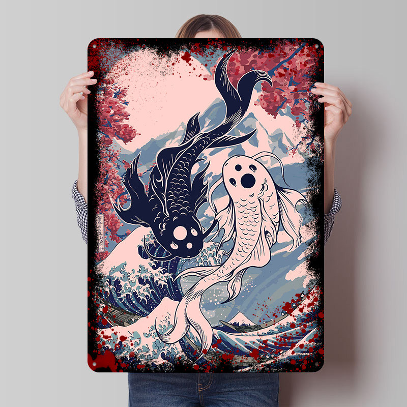 Yin Yang Koi Fish Japan Printe - Retro Gaming Japan review and price