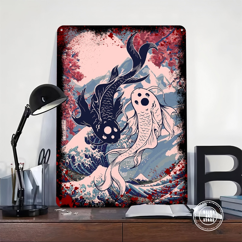 Yin Yang Koi Fish Japan Printe - Retro Gaming Japan review and price