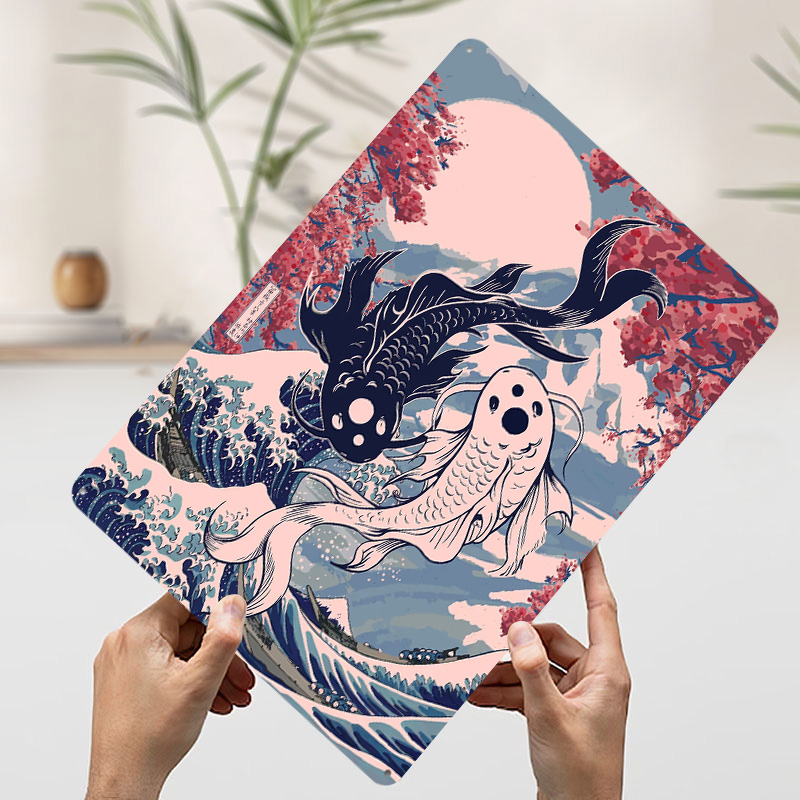 Yin Yang Koi Fish Japan Printe - Retro Gaming Japan review and price