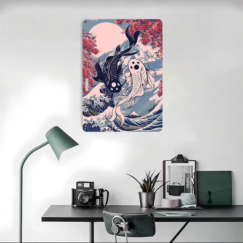 Yin Yang Koi Fish Japan Printe - Retro Gaming Japan review and price