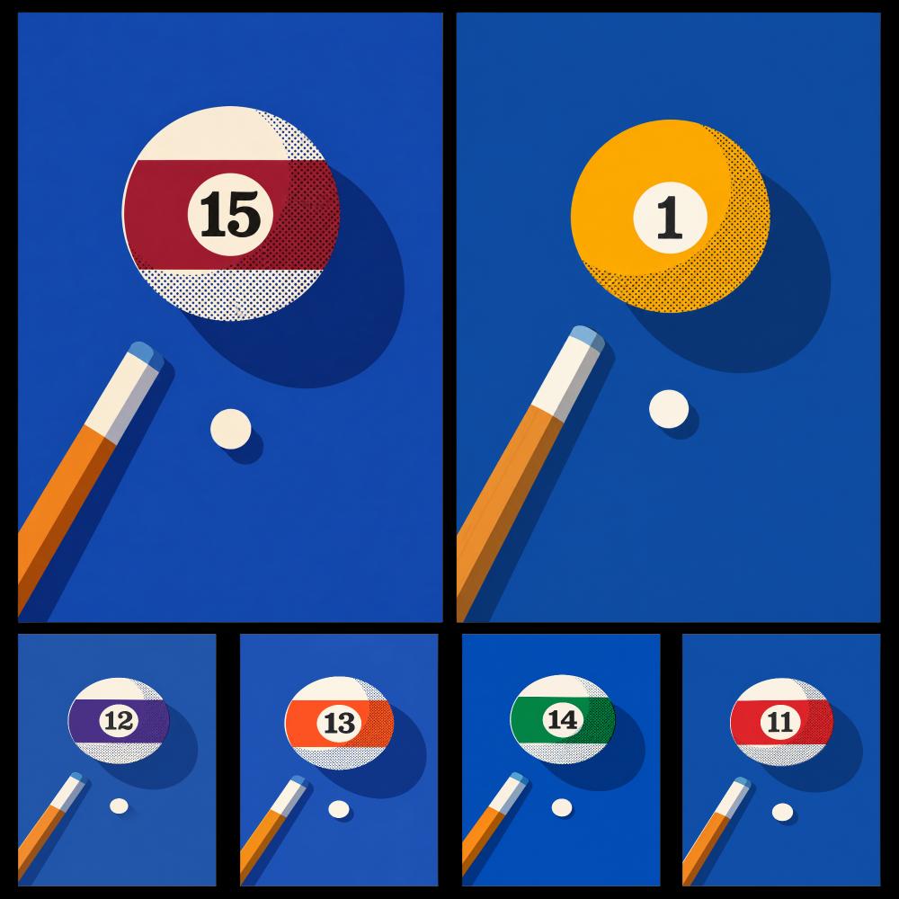 Retro Billiard Balls Pop Art G - Retro Gaming Life review and price