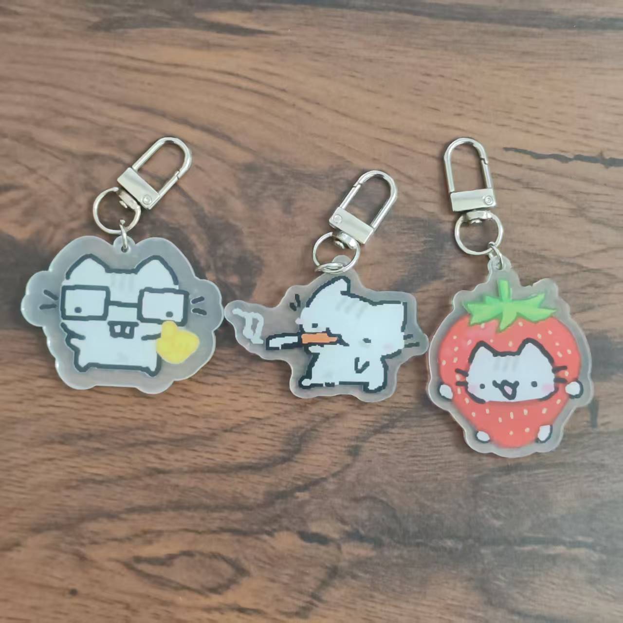2d Flat Pixel Cat Keychain - G - Retro Gaming Keychain review and price