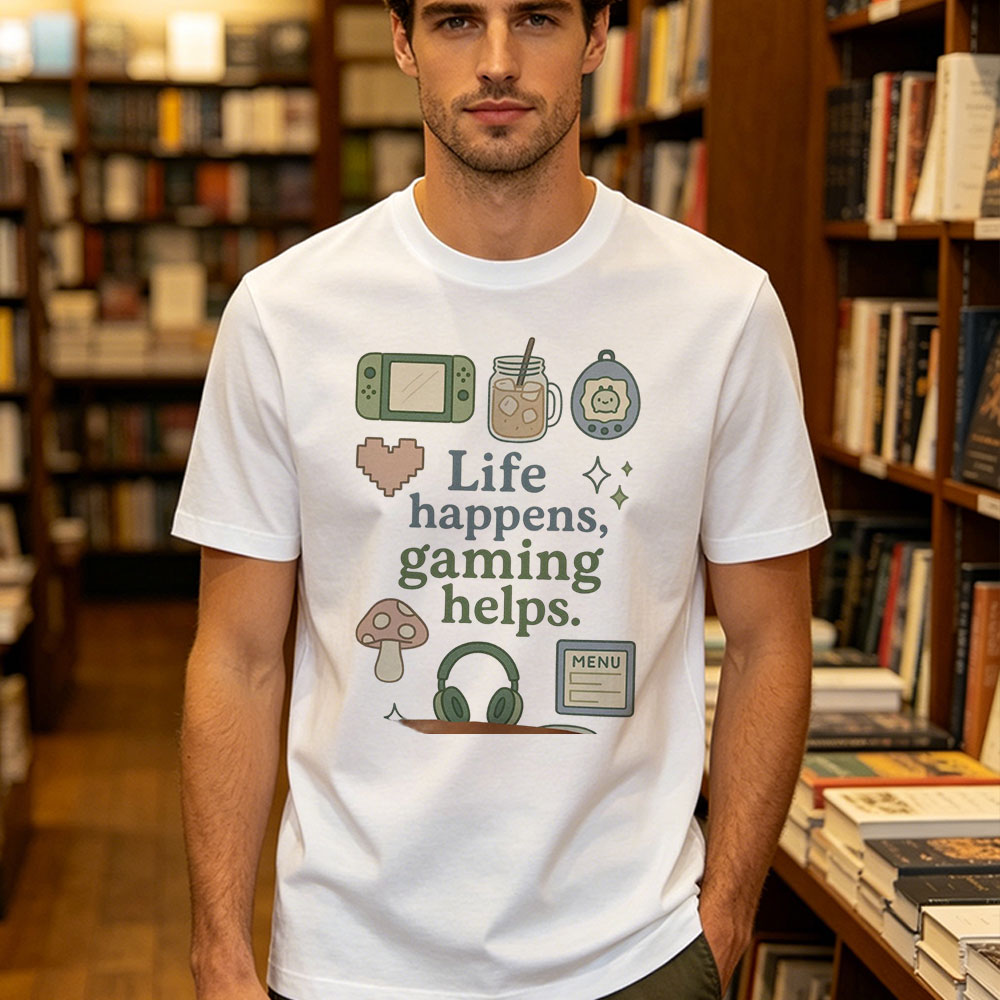 Life Happens Gaming Helps Cute - Retro Gaming Life review and price