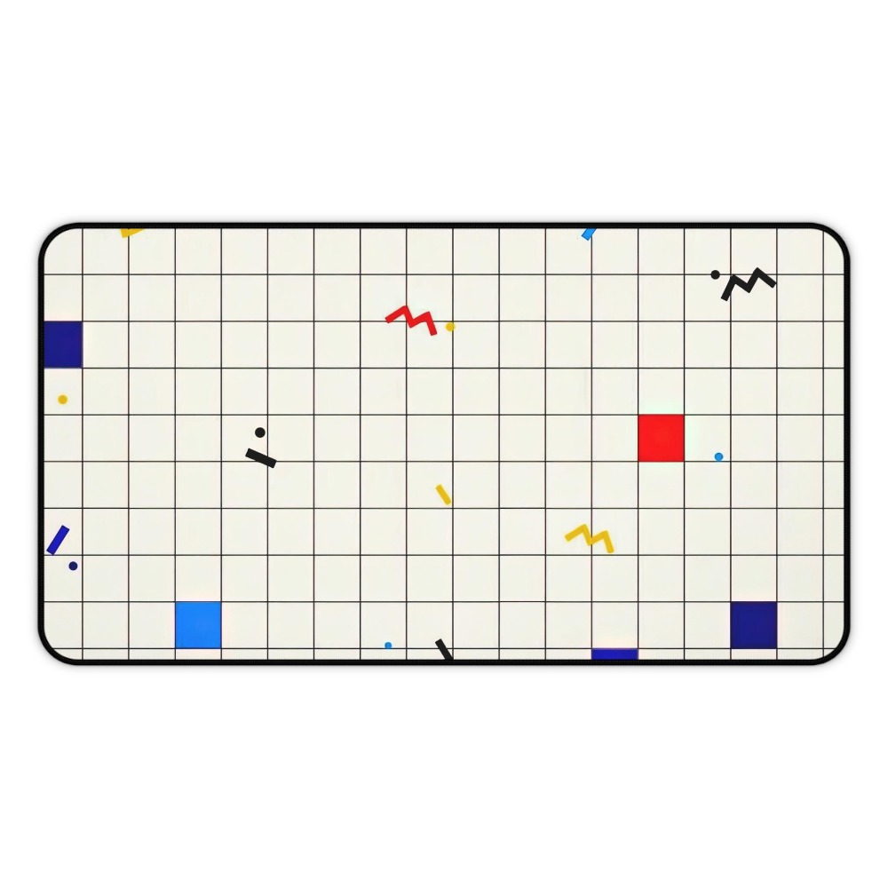 Retro Geometric Grid Desk Mat  - Retro Gaming Design review and price
