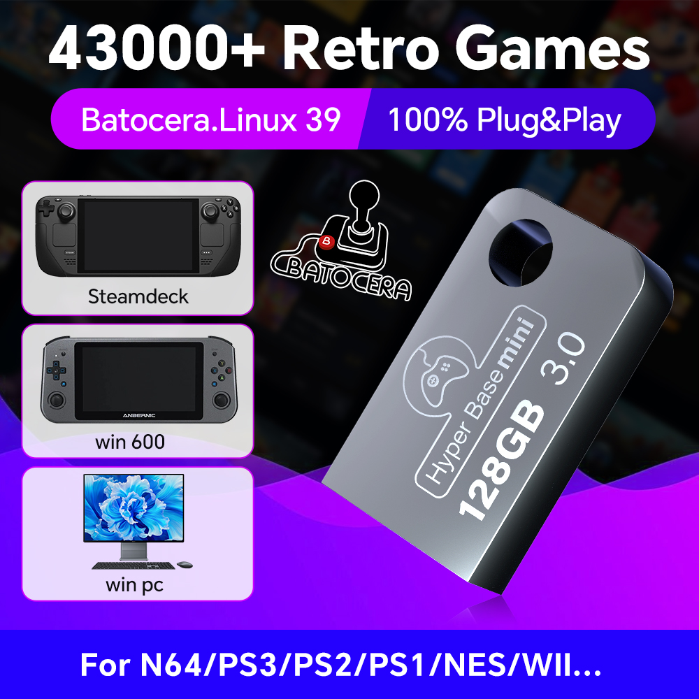 Batocera 128G USB Flash Drive  - Retro Gaming Design review and price