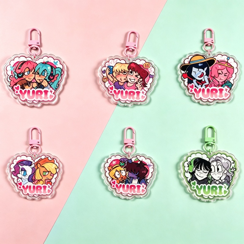 Yuri Time Acrylic Keychain Cut - Retro Gaming Keychain review and price