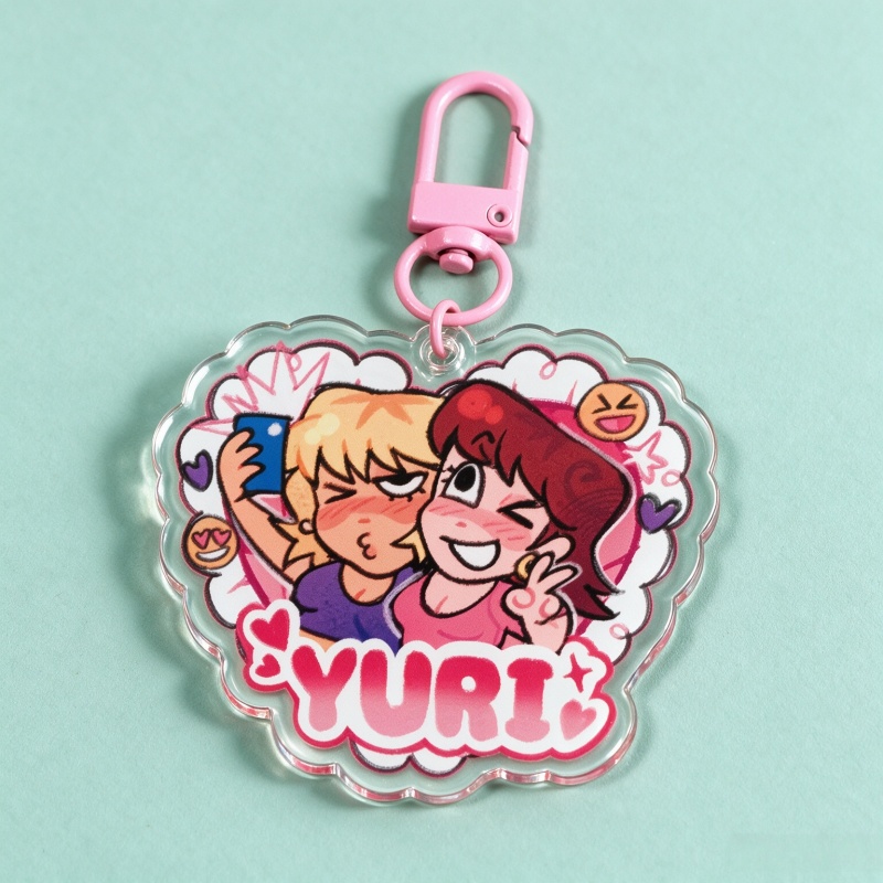 Yuri Time Acrylic Keychain Cut - Retro Gaming Keychain review and price