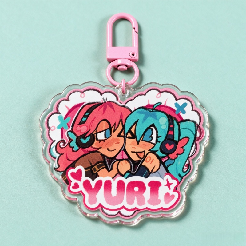 Yuri Time Acrylic Keychain Cut - Retro Gaming Keychain review and price
